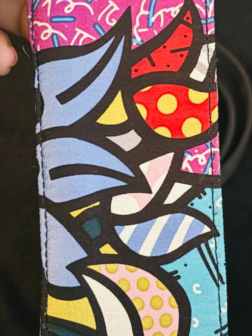 Super RARE! Nicole Miller × Britto Collab Silk Pop Art Handbag (Circa 1999–2001) - Picture 5 of 16